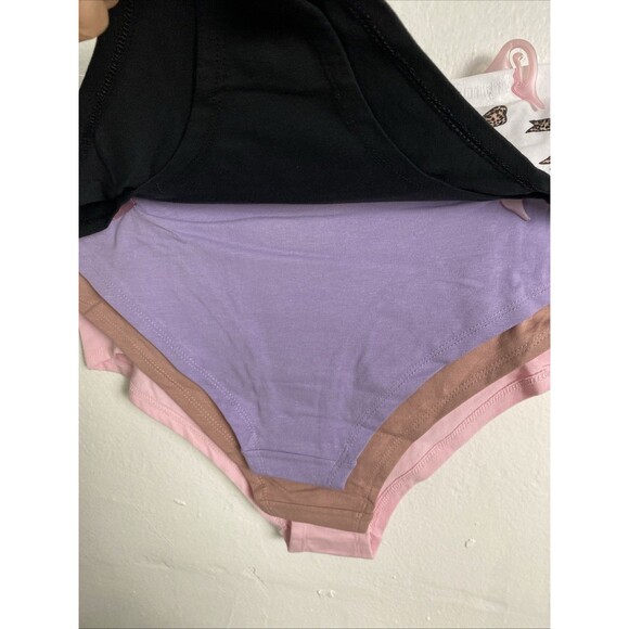 Juicy Couture Panties Size L Underwear Cotton 5 Pack Bow Print Pink Black White - Picture 6 of 9
